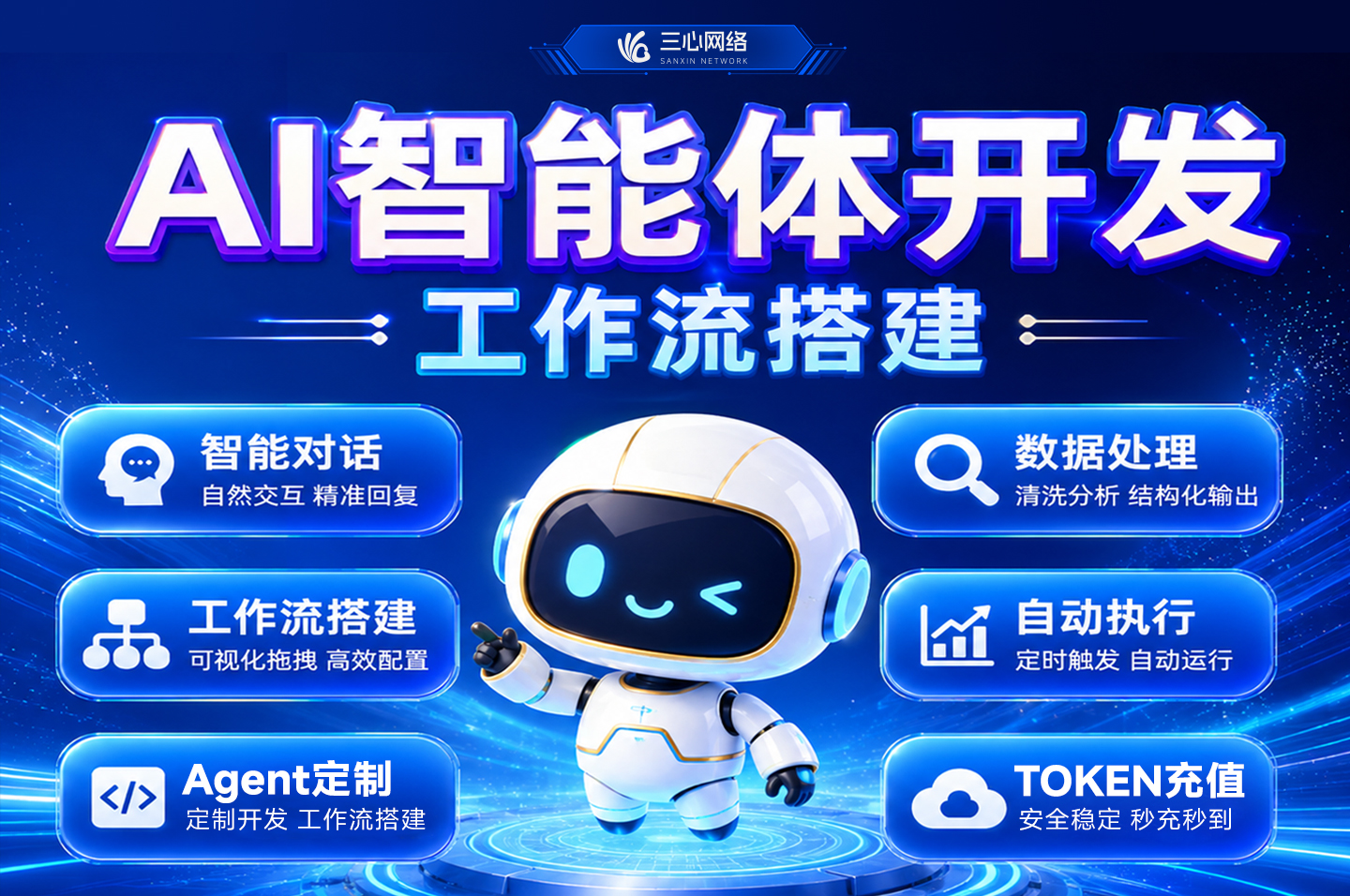 Ai智能体开发agent定制软件 企业电商客服教育医疗工作流模型搭建